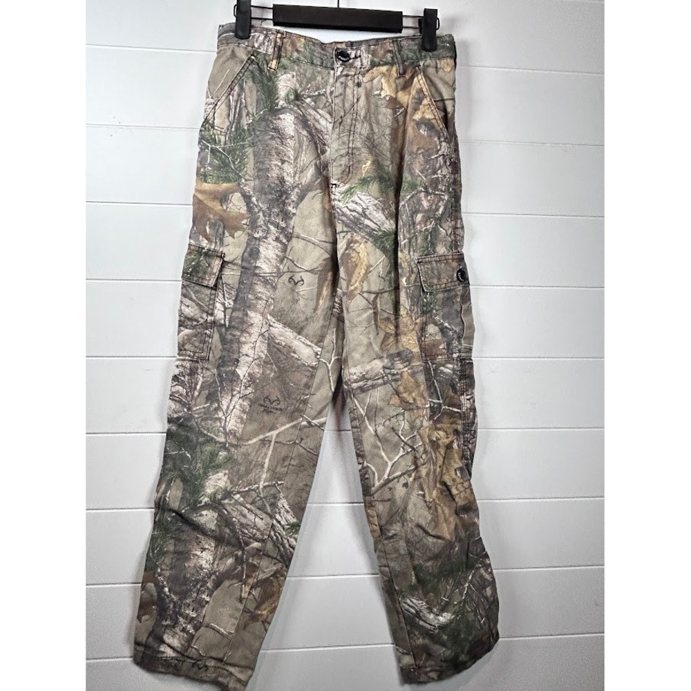 Ranger Kids Realtree‎ Xtra Camo Cargo Pants Brown Green Size 16 Adjustable Waist